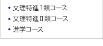 文理特進Ⅰ類コース、文理特進Ⅱ類コース、進学コース